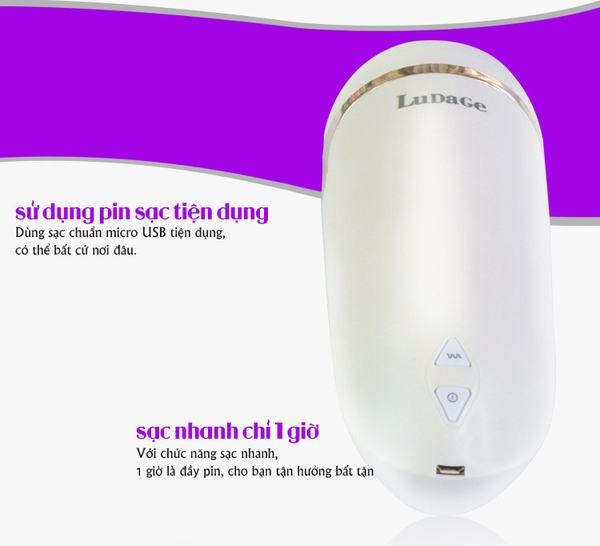 Âm đạo giả Ludage sạc bằng Micro USB tiện dụng