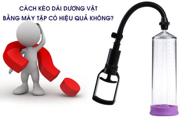 Dùng máy tập tăng kích thước dương vật Penis Pump Men